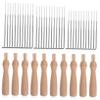 HAKIDZEL Wool Felting Tool Set with Wooden Handles Iron Piercing Needles for Beginners and Adults Use Needle Felting Kit for Wool Yarn Non-Woven Craft Projects view 1