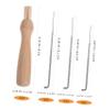 HAKIDZEL Wool Felting Tool Set with Wooden Handles Iron Piercing Needles for Beginners and Adults Use Needle Felting Kit for Wool Yarn Non-Woven Craft Projects view 4