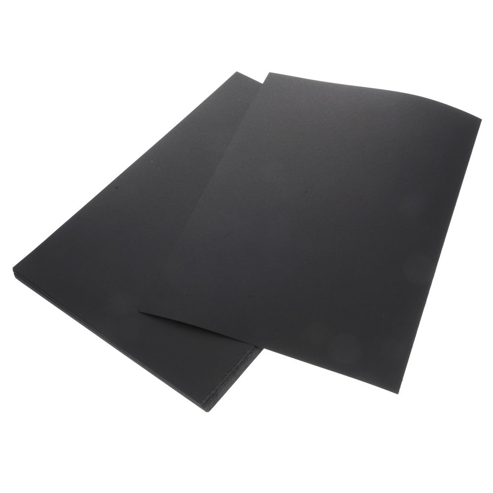 Anneome 100 Sheets Black Cardstock Thick Painting Paper for Drawing Sketching DIY Crafts Smooth Texture Heavy Paper Suitable for Oil Painting and Greeting Card Making