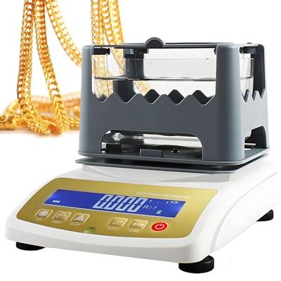 Gold Purity Tester Machine with LCD Display - Accurate Gold & Silver K Value Tester, 0.001g/cm Precision Densimeter for Precious Metals, Ideal for Jewelers & Investors