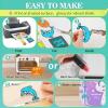 12 Pcs Printable Shrink Dink Sheets, A4 Semitransparent Shrink Plastic Paper for Inkjet Printer, Adults Kids DIY Keychain Making for Back-to-School, Valentine's&Mother's Day, Easter Ornaments & Gifts view 3