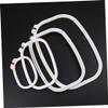 Gogogmee Abs Plastic Embroidery Hoop Frame Creamy White Square Cross Stitch Circle Set for Adults Smooth Surface with Copper Screw for DIY Needlecraft and Sewing Projects view 2