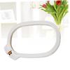 Gogogmee Abs Plastic Embroidery Hoop Frame Creamy White Square Cross Stitch Circle Set for Adults Smooth Surface with Copper Screw for DIY Needlecraft and Sewing Projects view 3