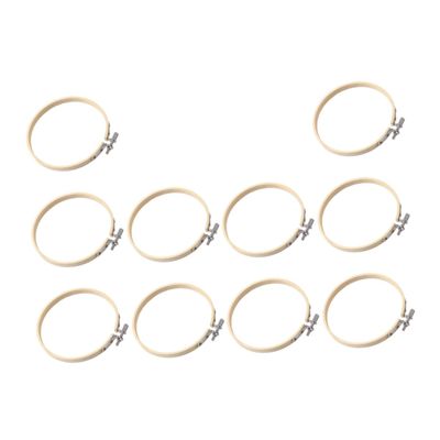 KONTONTY 10pcs Embroidery Circle Frames DIY Cross Stitch Rings for Handmade Needlework Quilting and Wall Decoration Craft Kit for Beginners and DIY Lovers