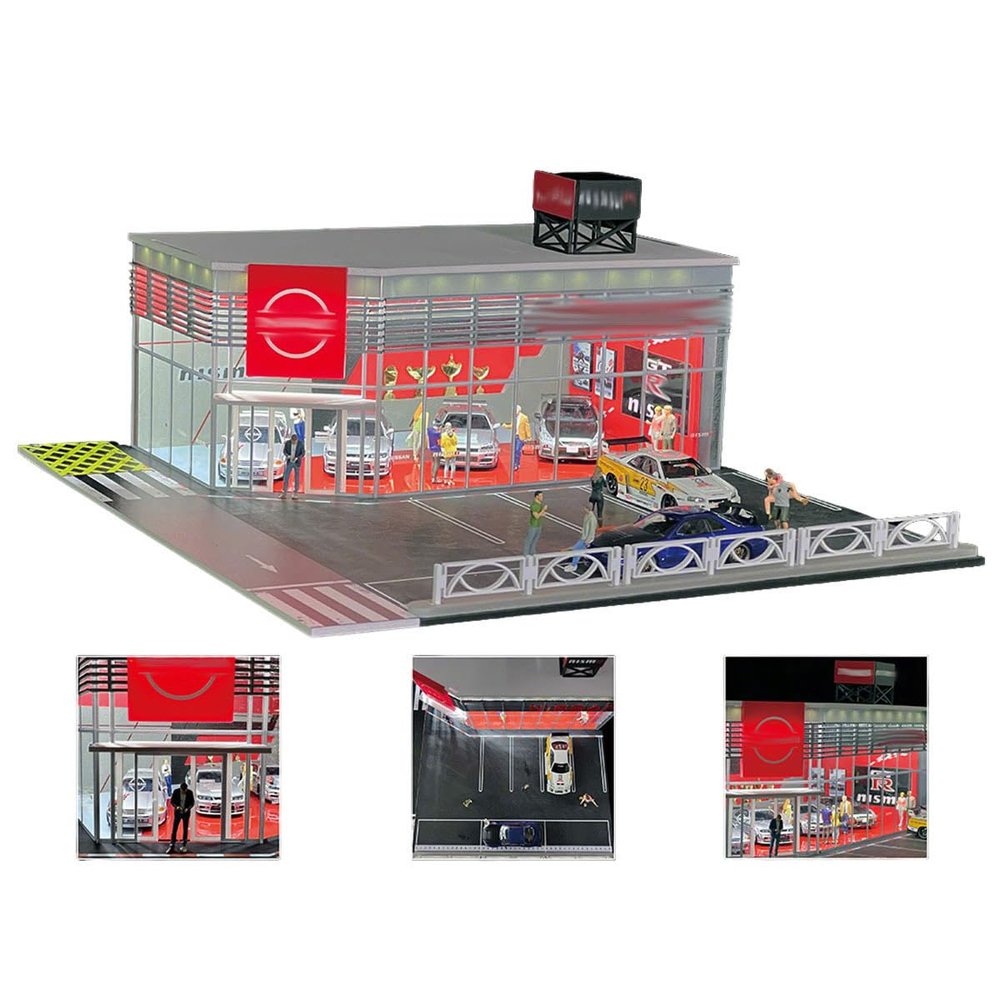 1/64 Scale NISMO Model, Highly Detailed Miniature Building Diorama, Model Building for Cars, Excluding Vehicles and Figures