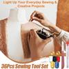 36PCS Sewing Tool Set Whimsyard Sewing Kit, Include 25 Needles, 1 Needle Case, 2 Threaders, 5 Threads, 2 Thimbles, 1 Thread Ripper, Portable DIY Craft Kit for Beginners & Handcraft Lovers (1 Set) view 3