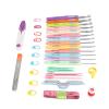 Pengcadent Crochet Hooks Set 25mm. 100mm., 13PCS Multicolor Ergonomic Crochet with PU Storage, Complete Knitting Hook Kit for Crafting, Home Decoration, Ideal for Moms, Beginners view 2