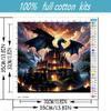 Dragon Stamped Cross Stitch Kits for Beginners Adults, Castle Dimensions Needlepoint Art Crafts,Counted Cross Stitch Kits Embroidery Kits for Beginners Adults for Home Decor 13.8X13.8inch view 2