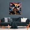 Dragon Stamped Cross Stitch Kits for Beginners Adults, Castle Dimensions Needlepoint Art Crafts,Counted Cross Stitch Kits Embroidery Kits for Beginners Adults for Home Decor 13.8X13.8inch view 3