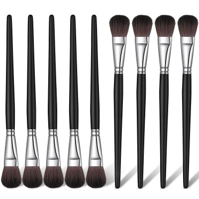 Bewudy 9 Pcs Mop Brush for Acrylic Painting, 1 Inch Oval Blending Brush for Acrylic Painting with Short Wooden Handle, Paint Brushes for Watercolor Acrylics Face Oil Paintings