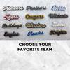 Double Layer Cursive Team Name Silicone Earring Molds, UV or Epoxy Resin, Wildcats, Tigers, Bulldogs, Bears, Cougars, Hawks, Lions, Pioneers, Panthers, Tigers, Warriors, Eagles, Knights, Rangers view 2