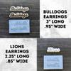 Double Layer Cursive Team Name Silicone Earring Molds, UV or Epoxy Resin, Wildcats, Tigers, Bulldogs, Bears, Cougars, Hawks, Lions, Pioneers, Panthers, Tigers, Warriors, Eagles, Knights, Rangers view 3