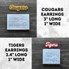 Double Layer Cursive Team Name Silicone Earring Molds, UV or Epoxy Resin, Wildcats, Tigers, Bulldogs, Bears, Cougars, Hawks, Lions, Pioneers, Panthers, Tigers, Warriors, Eagles, Knights, Rangers view 4