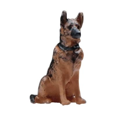 blloocod 1/64 Scale Dog Figurine Hand Painted Miniature Model for Diorama Scenery Train Layouts Architectural Displays S Scale Micro Landscape