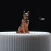 blloocod 1/64 Scale Dog Figurine Hand Painted Miniature Model for Diorama Scenery Train Layouts Architectural Displays S Scale Micro Landscape view 2