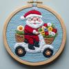 Punch Needle kit for Beginners, Cute Santa Claus Festive DIY Holiday Punch Stitching kit for Adults, Needle Punch Kits for Adults, Seasonal Handmade Decoration Project view 1