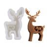 QWQJ 2Pcs Reindeer Silicone Candle Mold for Candle Soap Christmas Home Decoration Food Grade Silicone Mold for Epoxy Resin view 2