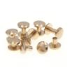 100Pcs Solid Brass Belt Screws Chicago ARC Cap Binding Rivet Buttons for Photo Album Leather Craft Studs Wallet Head 8MM(5mm) view 2