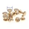 100Pcs Solid Brass Belt Screws Chicago ARC Cap Binding Rivet Buttons for Photo Album Leather Craft Studs Wallet Head 8MM(5mm) view 3