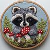Punch Needle kit for Beginners, Sweet Raccoon Punch Stitching kit for Adults, Needle Punch Kits for Adults, Creative Handmade Decorative DIY Project view 1