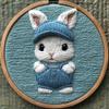 Punch Needle kit for Beginners, Cute Short-Legged Bunny DIY Art Project Punch Stitching kit for Adults, Needle Punch Kits for Adults, Handmade Creative Decor view 1