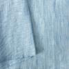 100% Linen Woven Fabric Pre-Washed Soft Touch Lightweight Varied Vertical Stripe Patterns 51~52 Wide Ideal for Sewing & DIY (1 Yard pre Cut, Thin Stripe Blue 4708) view 1