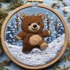 Punch Needle kit for Beginners, Cute Bear Joyful Punch Stitching kit for Adults, Needle Punch Kits for Adults, Handmade DIY Creative Decorative Art view 1