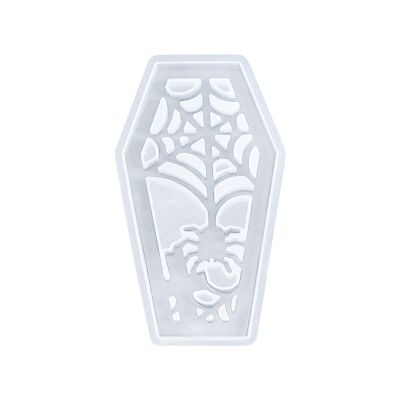 QWQJ Halloweens Coffins Silicone Mould for Lamp Candle and Craft with Detailed Engraving