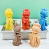 QWQJ Ancient Dolls Candle Silicone Mold Girl Plaster Soap Resin Mold Chocolate Cake Baking Tool Home Deco view 4