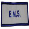 Pack of 6 E.M.S. Blue & White Rectangular Iron On Patch PL-348 view 1