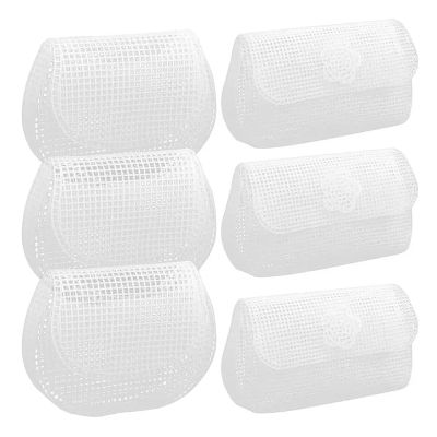 Plastic Mesh Canvas Sheets 6pcs Plastic Mesh Canvas Sheets DIY Crafting Purse Bag Crochet Sewing White Sheet Needlework Embroidery Kit
