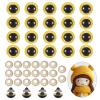 PATIKIL 18mm Safety Eyes, 20Pcs Realistic Doll Crocheting Safety Eyes with Washers for Decor Crochet Accessories Dolls Craft Halloween, Yellow view 1