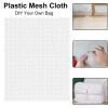 Plastic Mesh Canvas Sheets Plastic Bag Mesh Grid Durable Black White Canvas Sheets Net Cover 33x50CM Yarn Crafting Knit Handbag Accessories(Black Large Grid) view 3