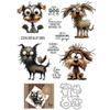 Dog Animals Stamps and Cutting Dies for Card Making DIY Transparent Silicone Clear Stamp and Metal Die Cuts Sets for Scrapbooking Paper Greeting Cards Decor Seals Craft Supplies view 1