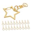 Holibanna 30PCS Star Shaped Keychain Clips Metal Lobster Claw Clasps with Open Jump Rings Zinc Alloy for DIY Jewelry Making Craft Accessories Party Favors view 1