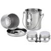 UNICRAFTALE Paint Brush Cleaner Set Stainless Steel Double Dipper Palette Cups and Portable Paint Brush Washer Holder Dipper Painting Pot Container with Lid and Clip for Drawing Oil Cleaner view 1