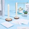 SOFPLATE 500Pcs Taper Candle Holder Stickers Candle Stick Stickers Double Sided Wick Small Flat Round Dot White Adhesive Inserts Paper Stick Grips Sheets for Candlewick Taper DIY Holder Accessories view 4