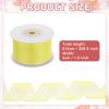 PATIKIL 1.6 Inch Metallic Wire Ribbon, Christmas Wired Sheer Ribbon Wired Wavy Roll Metallic for Bows Gift Wrapping Wreaths Party Home Decor Crafts Christmas Tree, 10 Yard(Light Yellow) view 2