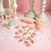 100 Pcs 15mm Multicoloured Mini Rose Flowers Satin Ribbon Bows Appliques DIY Sewing Craft Accessories Wedding Bride Gift Decoration, Fabric Ribbons, Mini Roses for Crafts view 4