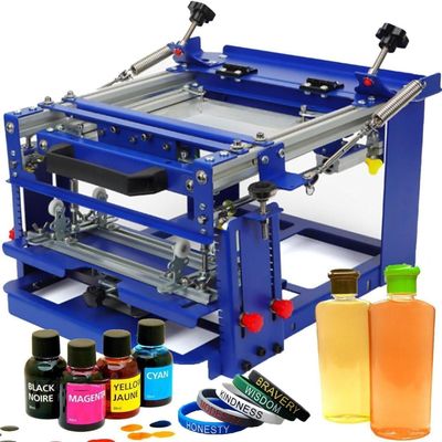 RCJCQSR Curved Bottle Screen Printing Machine Manual Cylinder Printing Machine Curved Screen Printing Machine Cylindrical Products with Diameter Less Than 80mm