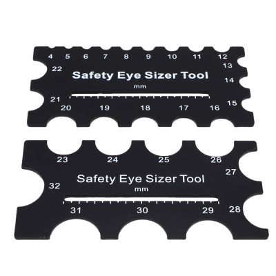 AUNMAS Safety Eye Ruler, with Acrylic Measuring Set, Craft Tool for DIY Stuffed Animal Eyes Install Doll Making Supplies Portable for Knitting and Crochetting Projects
