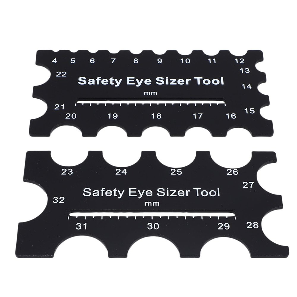 AUNMAS Safety Eye Ruler, with Acrylic Measuring Set, Craft Tool for DIY Stuffed Animal Eyes Install Doll Making Supplies Portable for Knitting and Crochetting Projects