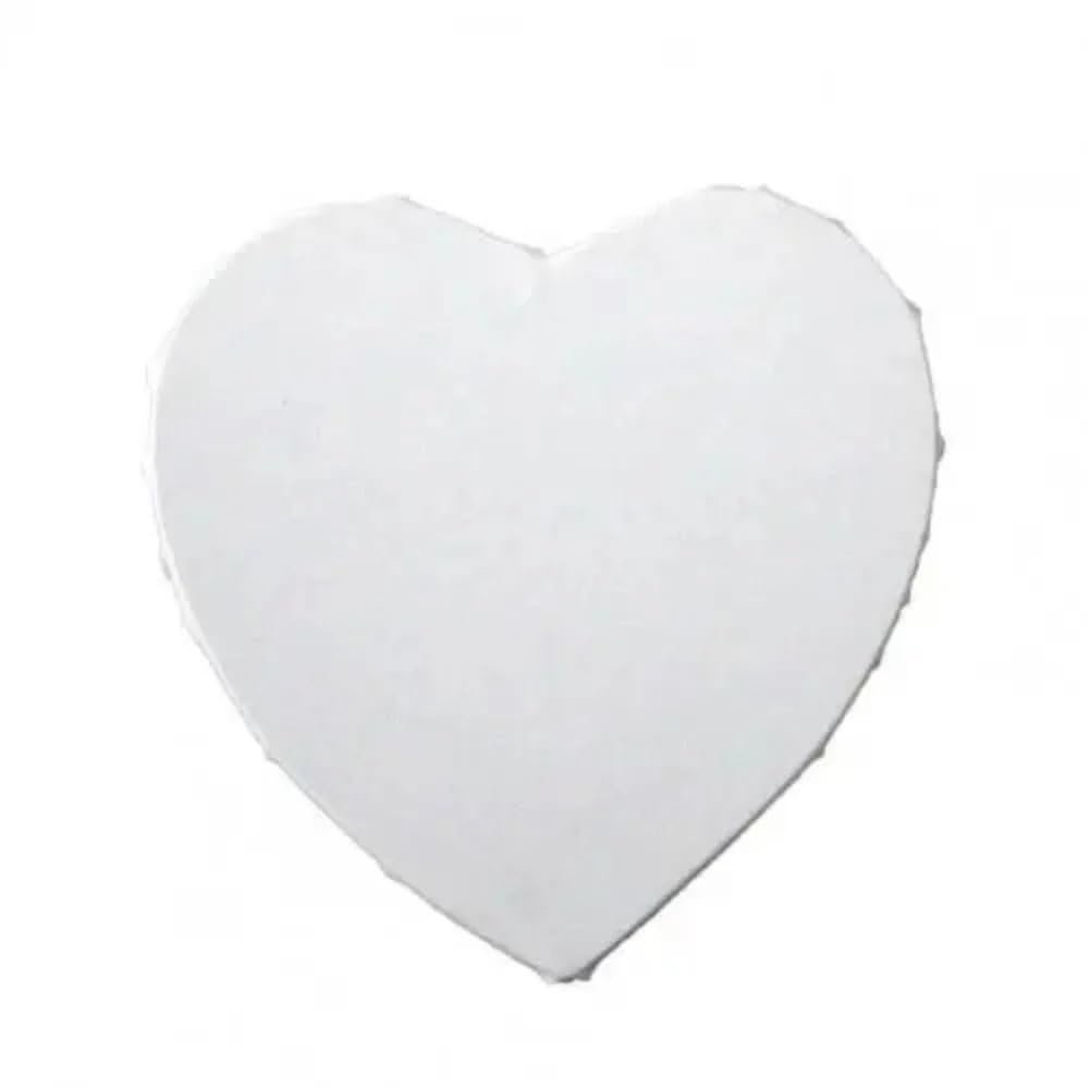 WOHATOO Love Heart-Shaped Canvas Cotton Wooden Painting Board, Thicken Blank Drawing Board 1 Piece(30cm)