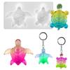 DIYBravo Resin Silicone Turtle Molds Mini Key Chain Molds 3D Ornament UV Epoxy Mold for Car Accessories Home Decorations view 1