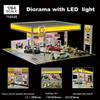 1:64 Shell Gas Station Diorama Model, Realistic Miniature Fuel Station Scene with LED Lighting, Compatible with 1:64 Diecast Cars, DIY Miniature for Adults(Cars & Figures not Included) view 2