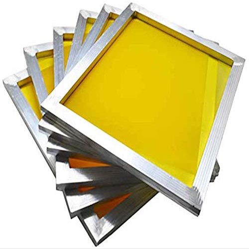 6PCS Pre-Stretched Aluminum Silk Screen Printing Frames, 10x14 Inch, 160 Mesh (64T) for DIY Crafts & Professional Printing - Durable & Lightweight White Frames