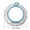 Embroidery Hoop Stand, Double Sided Punch Needle Stand Sewing Needlepoint Frame 16.5cm 25cm Cross Stitch Holder for Quilting (Lake Blue) view 2