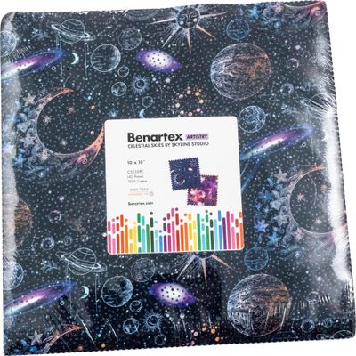 Skyline Studio Celestial Skies 10X10 Pack 42 10-inch Squares Layer Cake Benartex