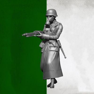 Bhowsa 1/18 WWII Soldier Resin Model Kit Unpainted and Unassembled Resin Model // g8O7T3