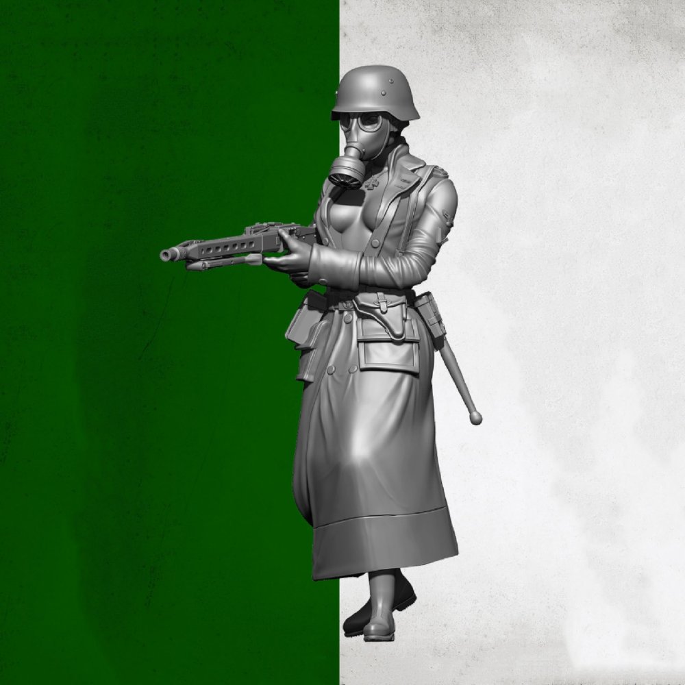 Bhowsa 1/18 WWII Soldier Resin Model Kit Unpainted and Unassembled Resin Model // g8O7T3